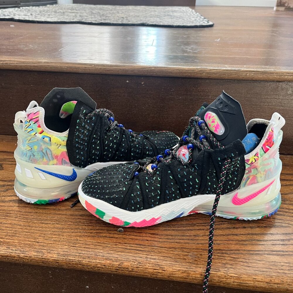 Nike LeBron 18 EP James Gang multicolored CQ9284-002 Men’s 8.5 EUC